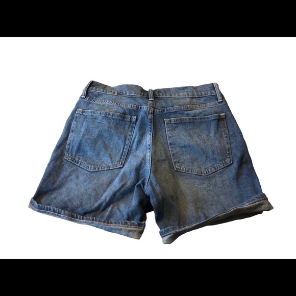 Gap 5" Mid Rise Denim Shorts Jorts 4/27 Medium Indigo Festival Distressed - Picture 2 of 4